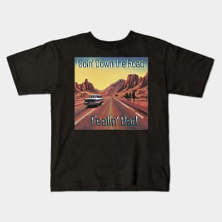 Grateful Dead Parking Lot Art Deadhead handpainted Goin Down the road Desert Retro Kids T-Shirt